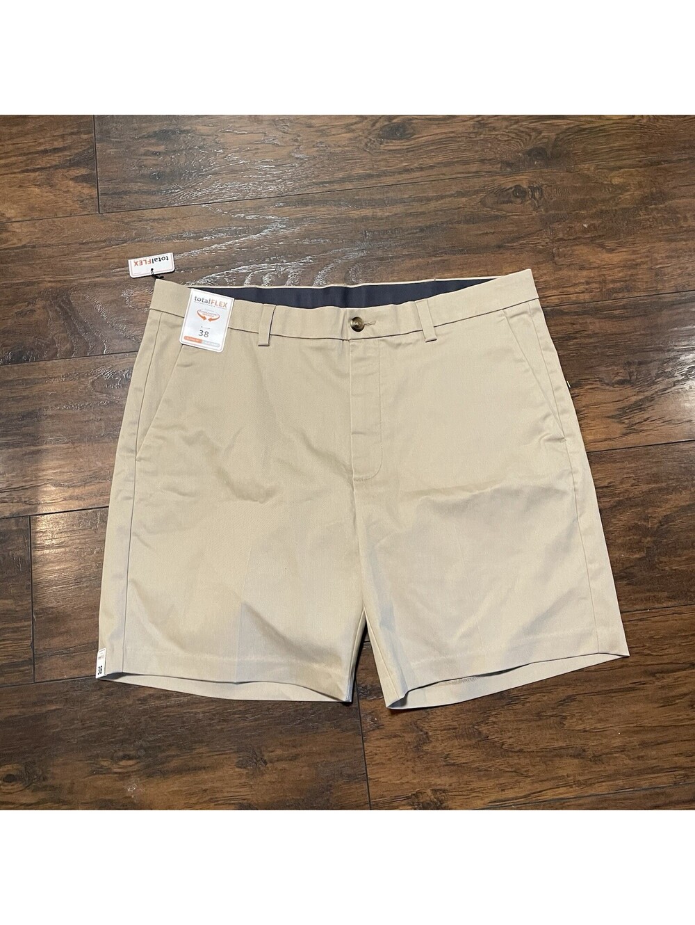 Roundtree & Yorke Men’s Chino Shorts Flat Front Cotton Size 38 NEW